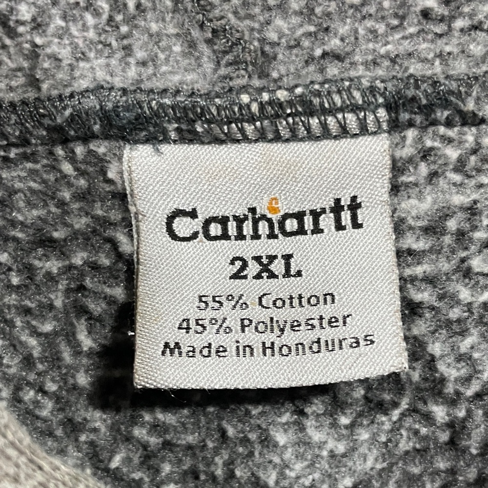 Carhartt Men's Dark Gray Hooded Fleece Sweatshirt - Picture 2 of 3